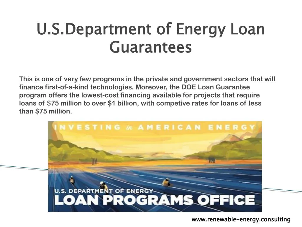 u s department of energy loan guarantees