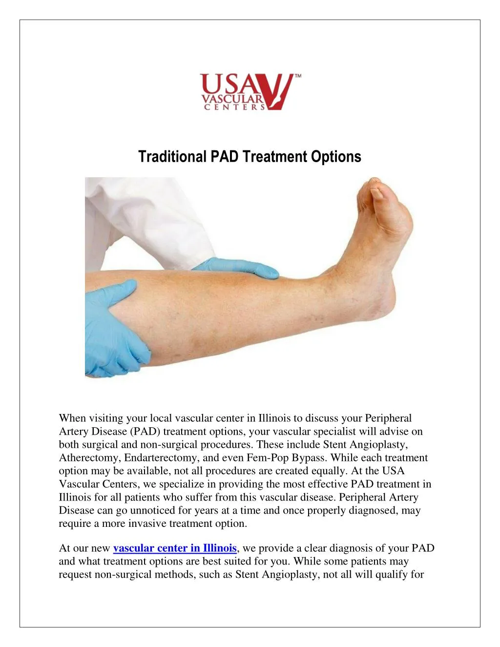 traditional pad treatment options