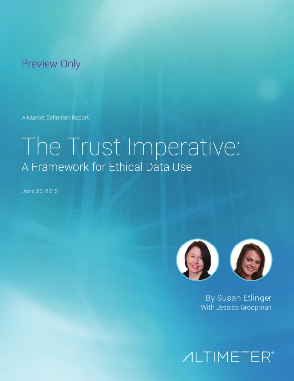 [Report] The Trust Imperative: A Framework for Ethical Data Use
