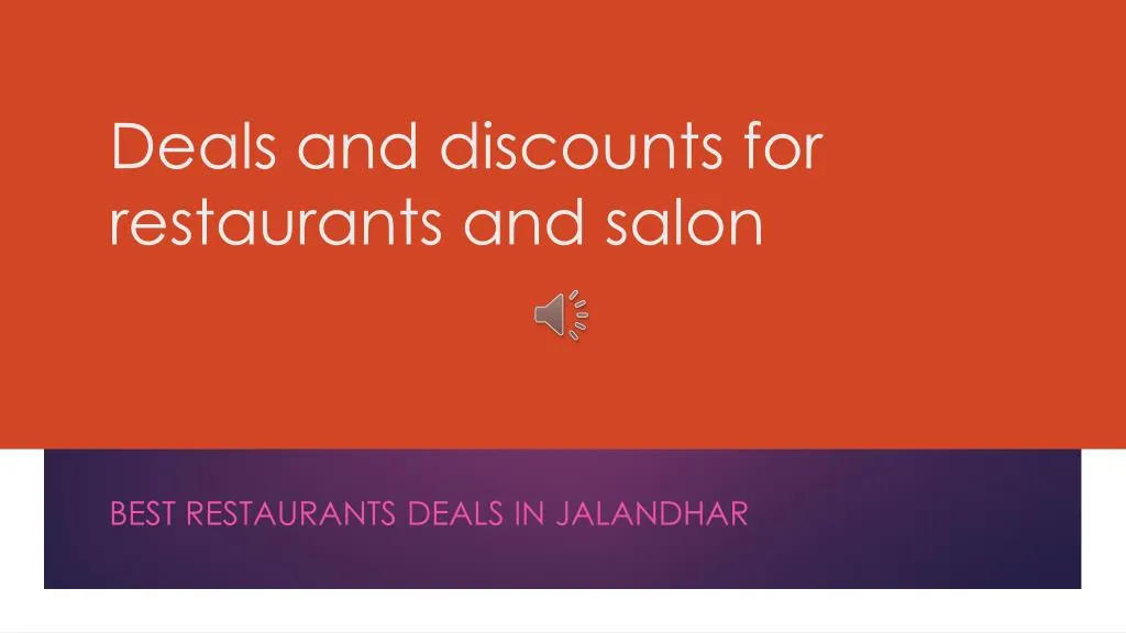 deals and discounts for restaurants and salon