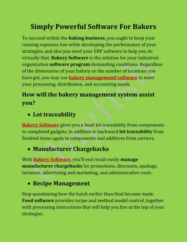Buy Bakery Management Software