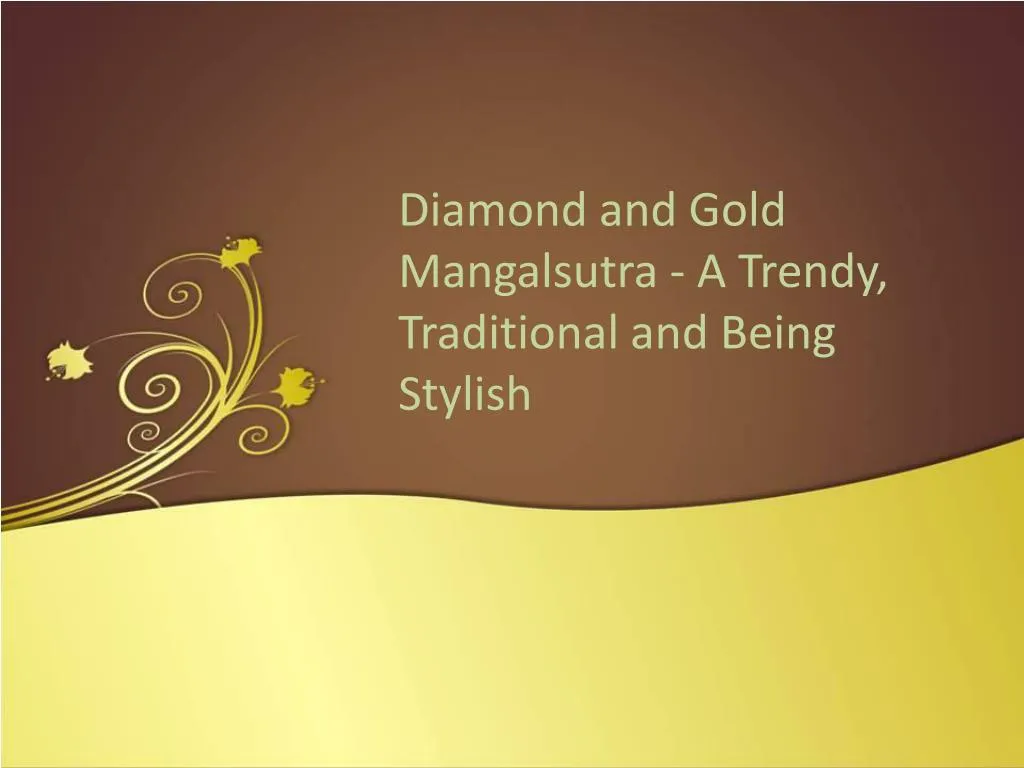 diamond and gold mangalsutra a trendy traditional