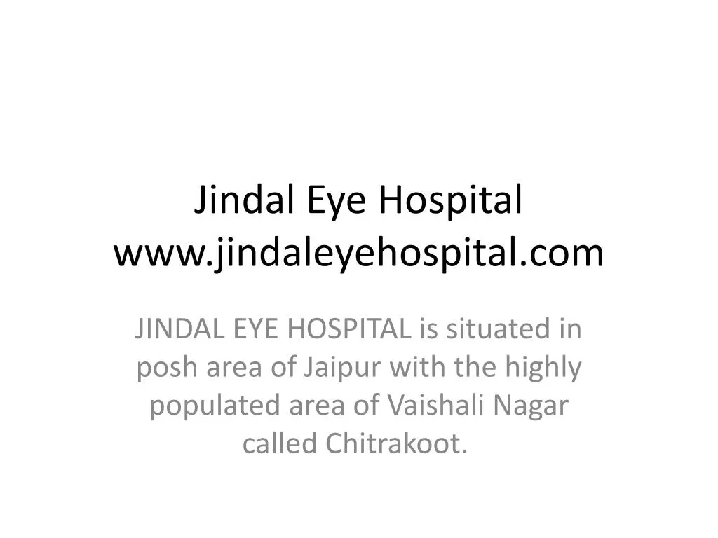 jindal eye hospital www jindaleyehospital com