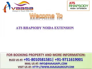 ATS Rhapsody @# 91-9711619001 #@ 2 & 3 BHK Falts Noida - slide 1