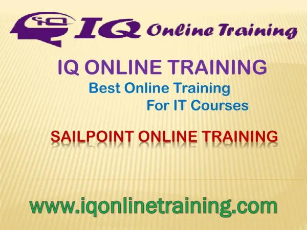 Get Trained in Sailpoint Online Training from Experienced Trainers