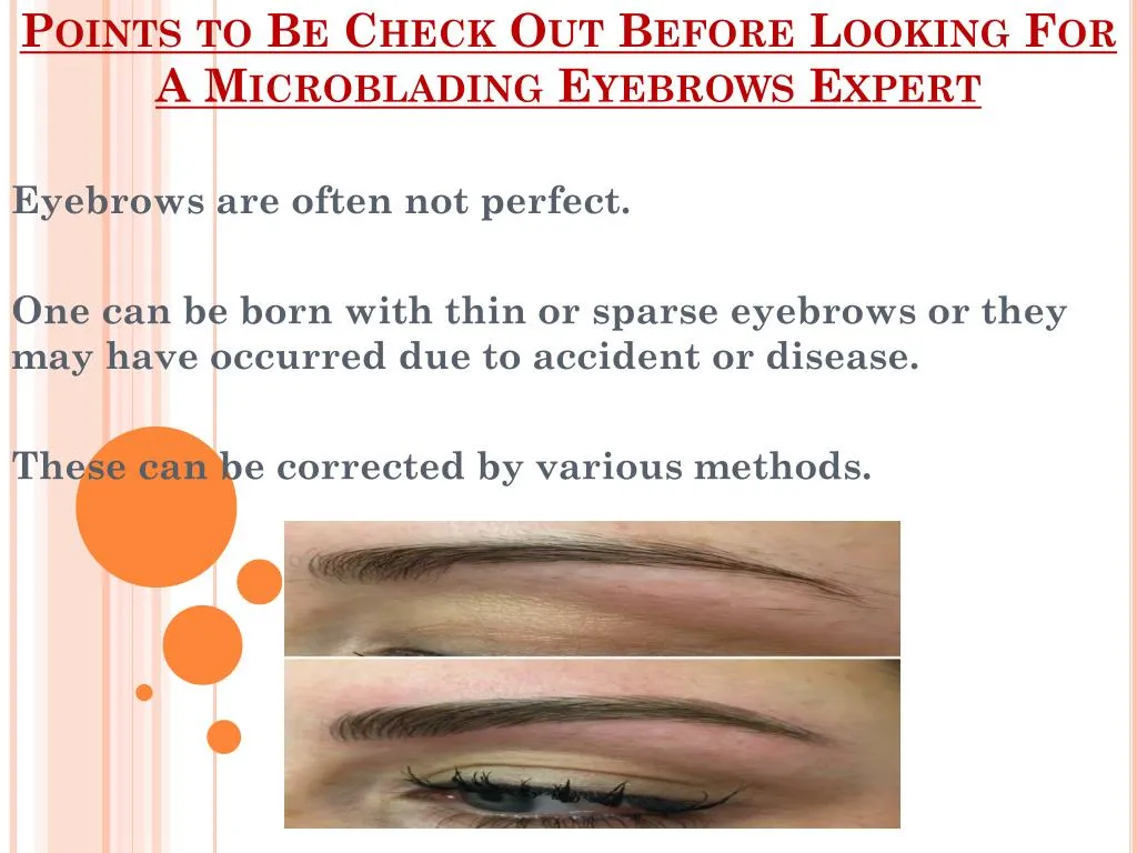 points to be check out before looking for a microblading eyebrows expert