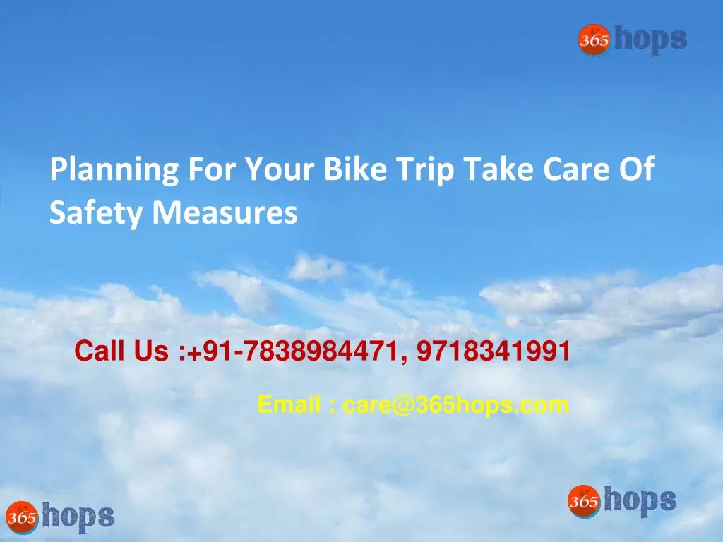 planning for your bike trip take care of safety
