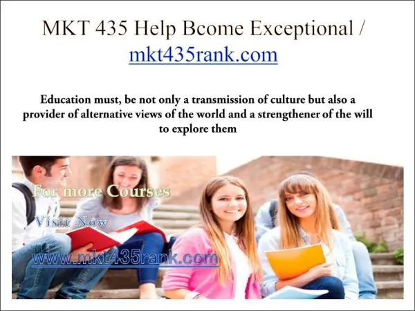 MKT 435 Help Bcome Exceptional / mkt435rank.com