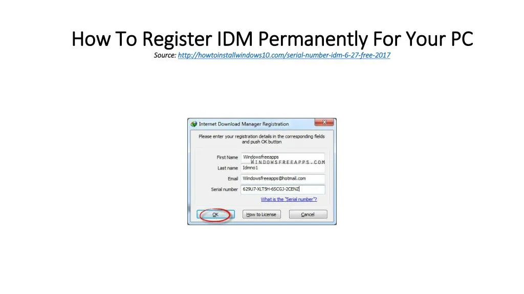 how to register idm permanently for your