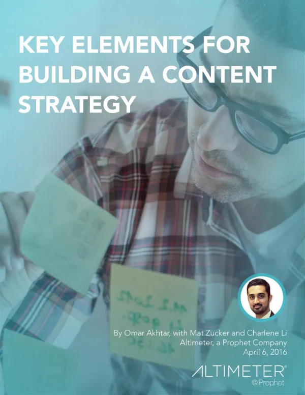 [RESEARCH REPORT] Key Elements for Building a Content Strategy