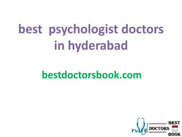 best psychologist doctors in hyderabad