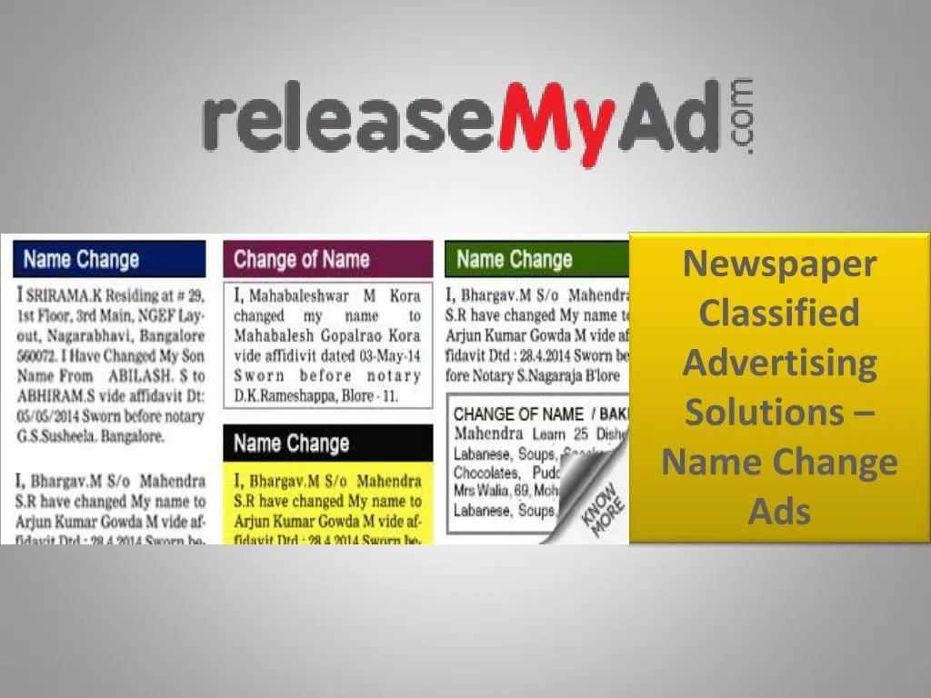 newspaper classified advertising solutions name
