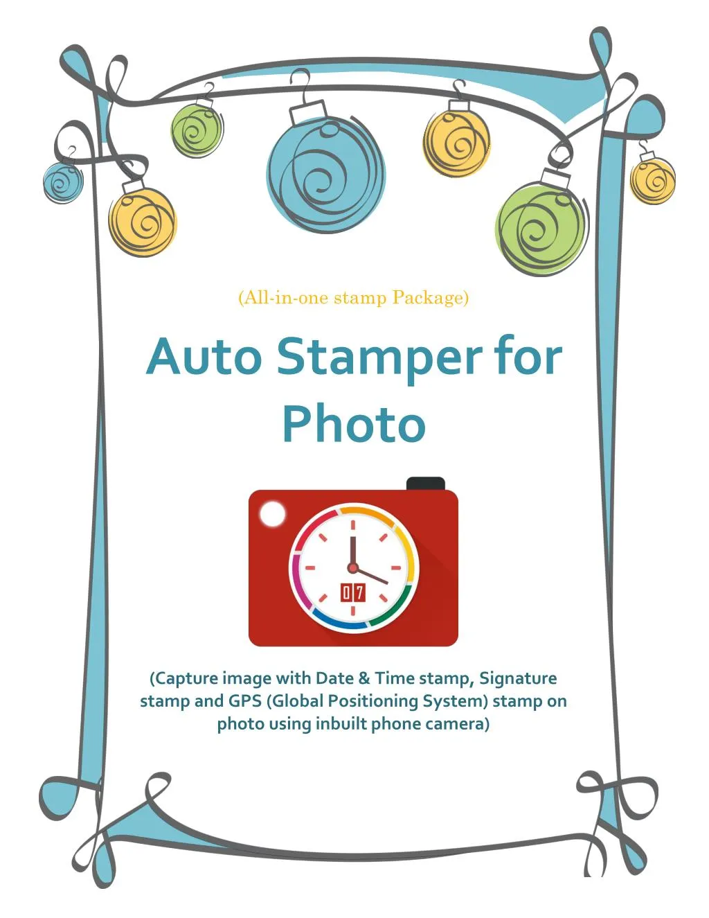 all in one stamp package auto stamper for photo