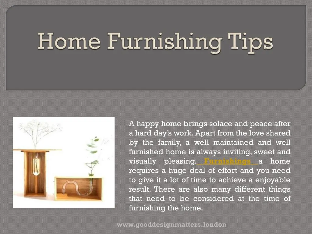 home furnishing tips