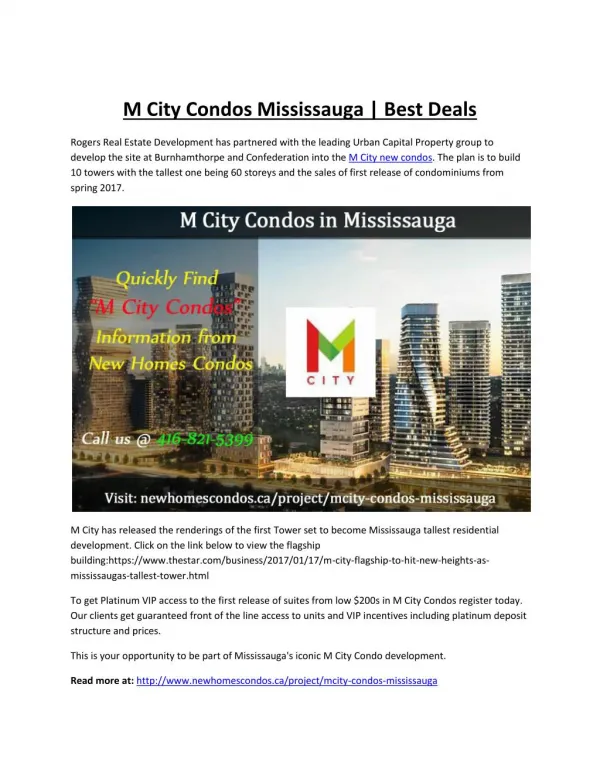 M City Condos | New Condo Developments in Mississauga