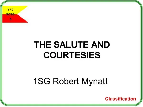THE SALUTE AND COURTESIES