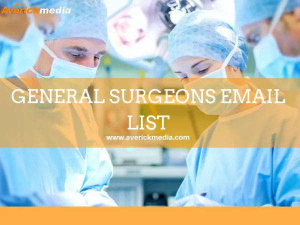General Surgeons Email List