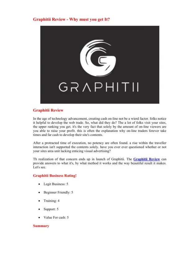 Graphitii Review - The choice of discerning when reading my reviews!