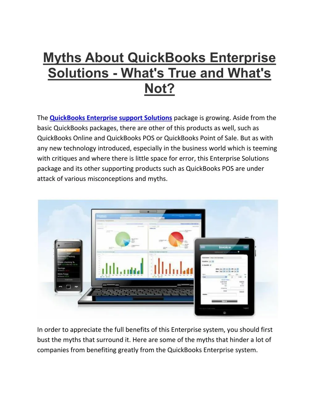 myths about quickbooks enterprise solutions what