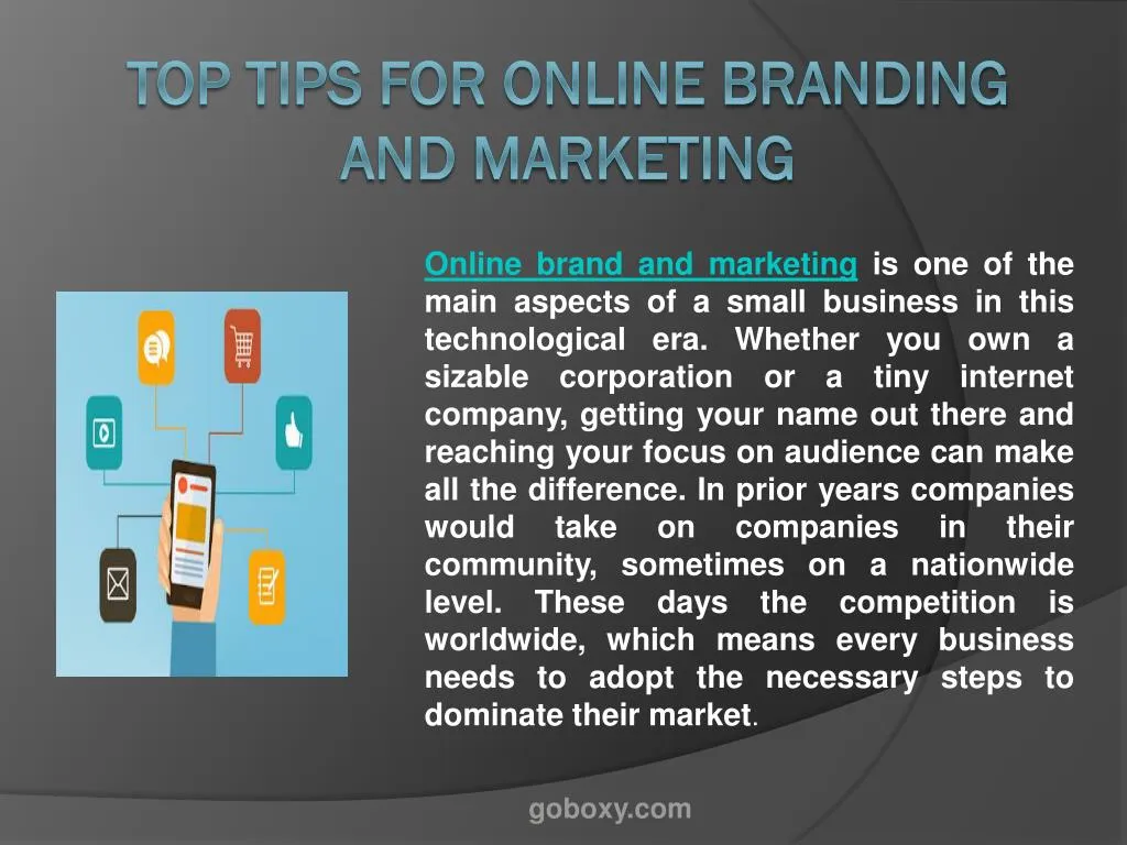 top tips for online branding and marketing