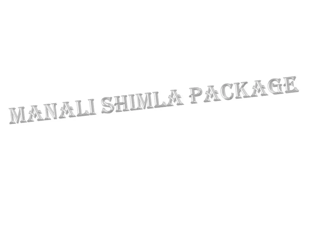 manali shimla package