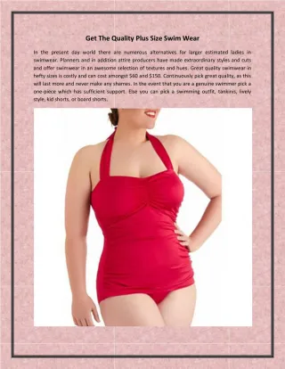 Get The Quality Plus Size Swim Wear - slide 1