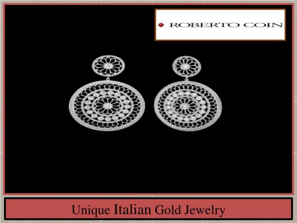 Unique Italian Gold Jewelry