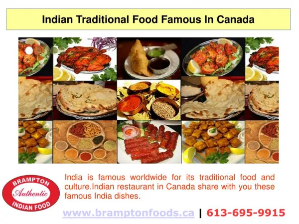 Indian Traditional Food Famous In Canada