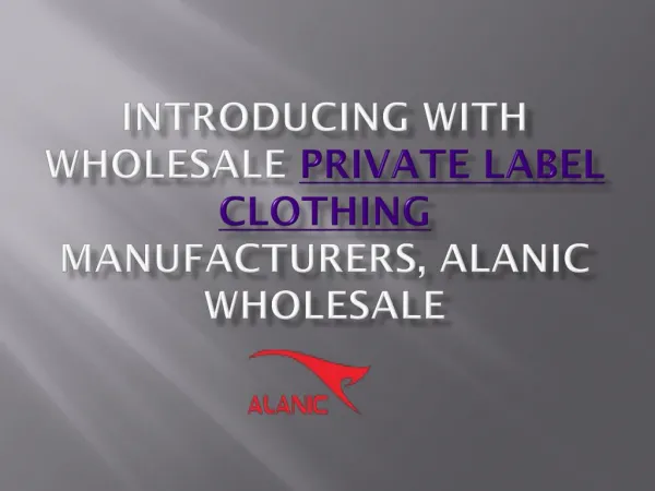 Introducing With Wholesale Private Label Clothing Manufacturers, Alanic Wholesale