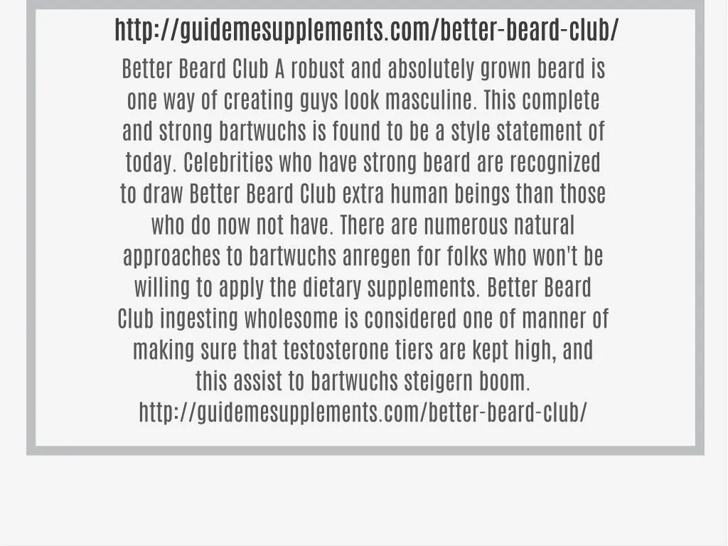 http guidemesupplements com better beard club