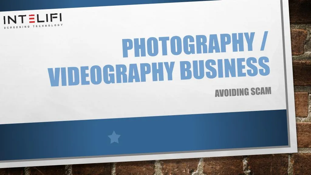 photography videography business