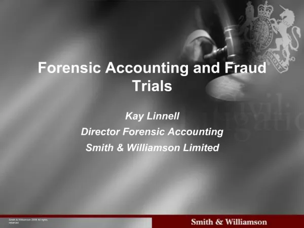 Forensic Accounting and Fraud Trials