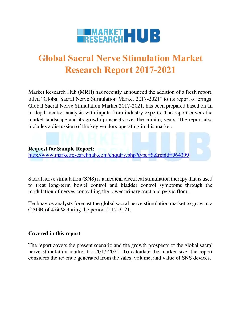 global sacral nerve stimulation market research