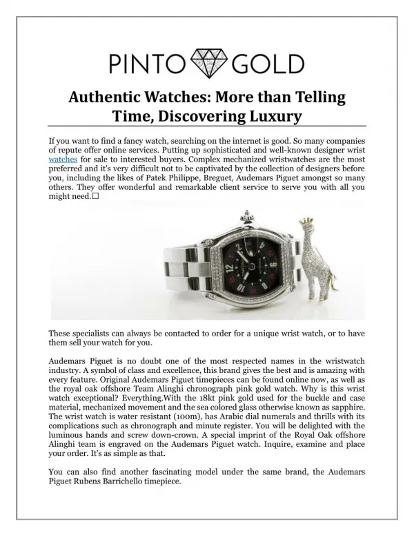 Authentic Watches: More than Telling Time, Discovering Luxury