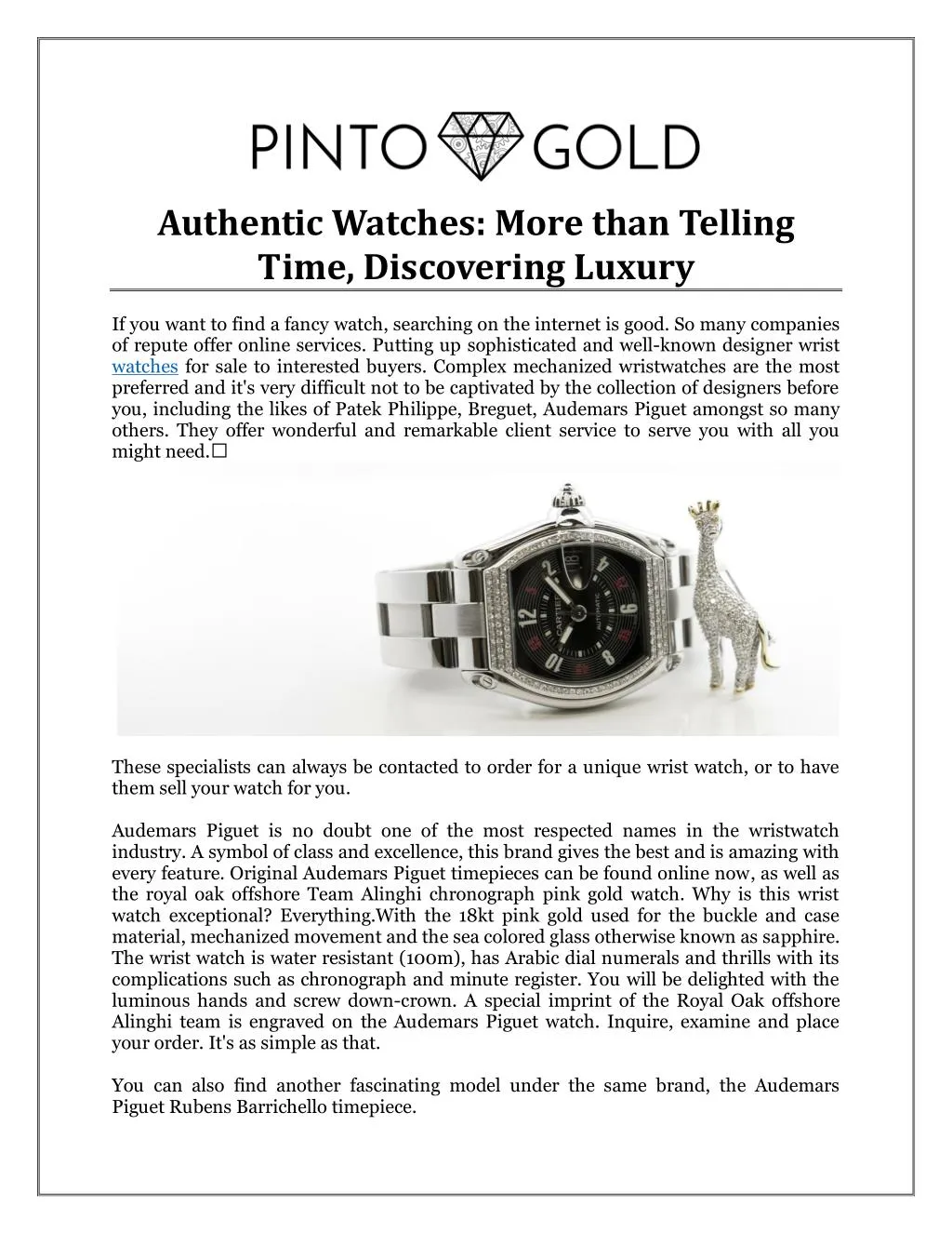 authentic watches more than telling time