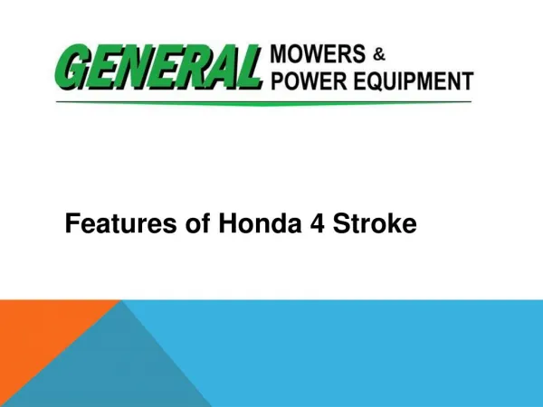 Honda 4 Stroke