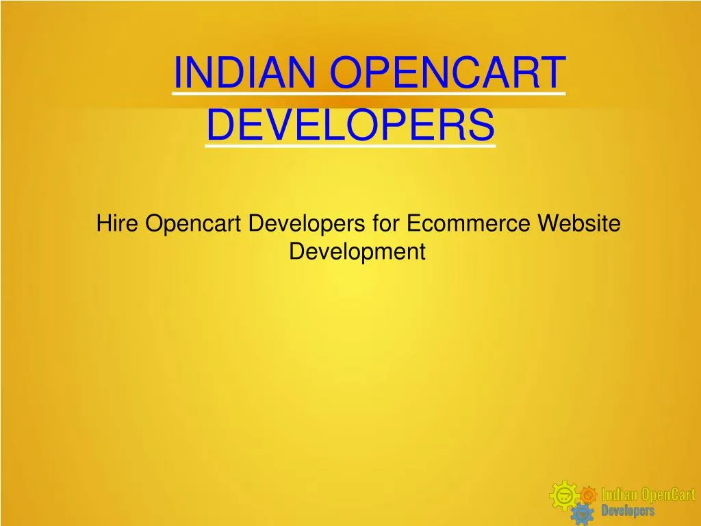 indian opencart developers