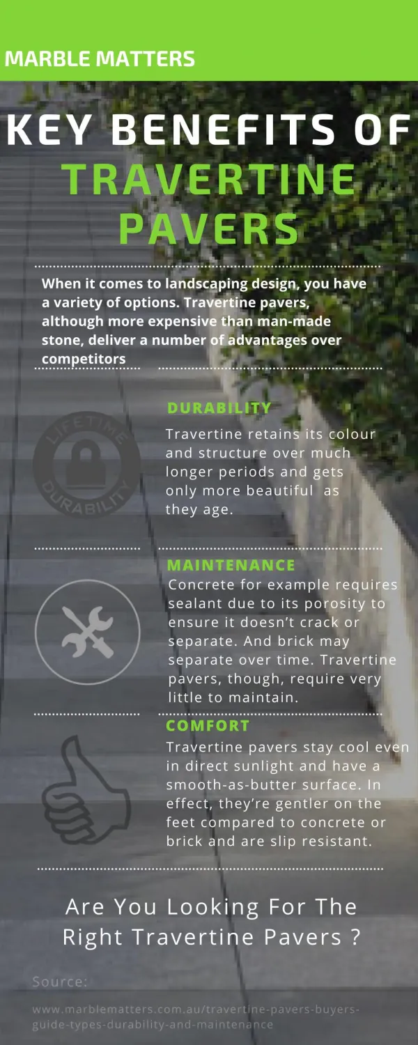 Key benefits of travertine pavers