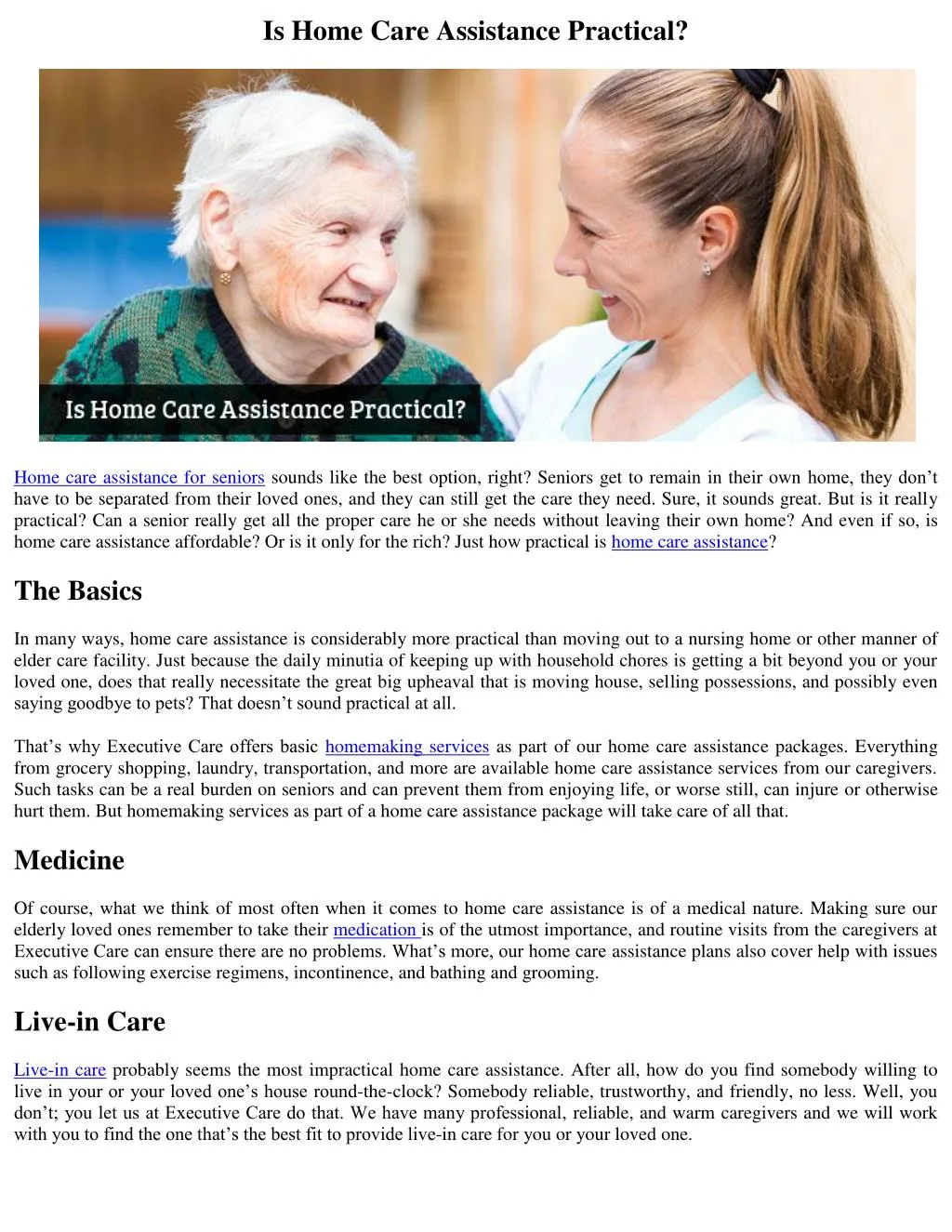 is home care assistance practical