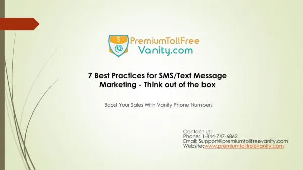 7 Best practices for SMS/Text Message Marketing - Think Out of the box