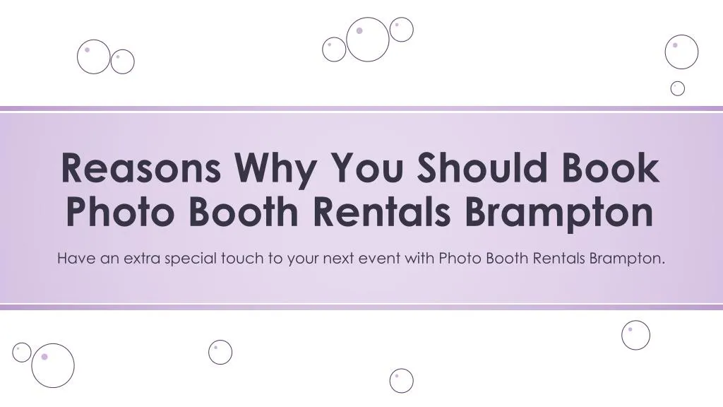 reasons why you should book photo booth rentals brampton