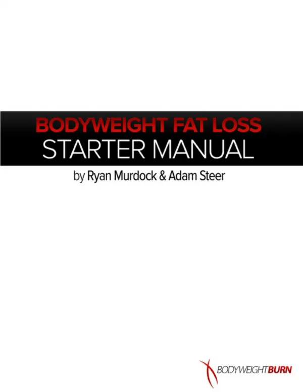 Bodyweight Fat Loss Starter Kit Manual