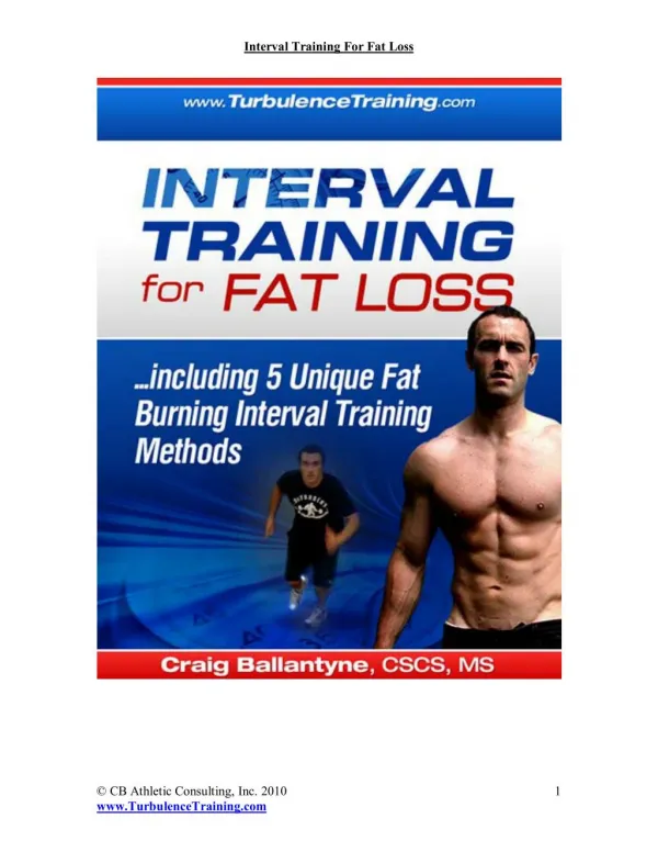 Interval Training for Fat Loss