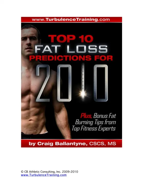 Top 10 Fat Loss Predictions for 2010