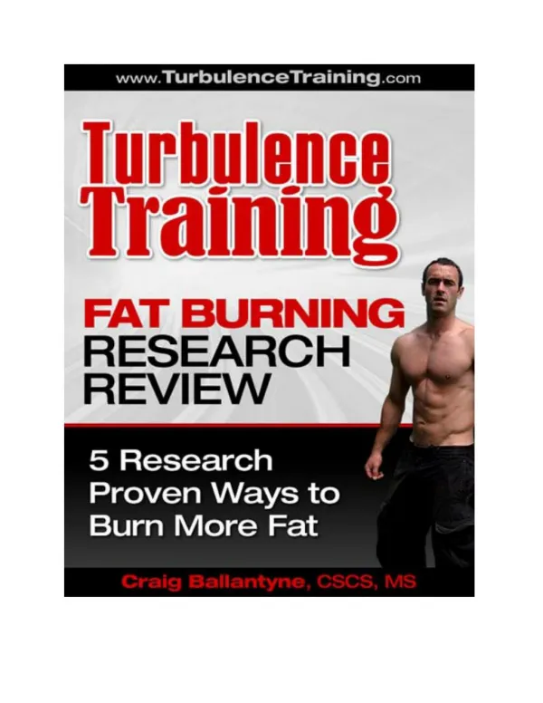 Turbulence Training Fat Burning Research