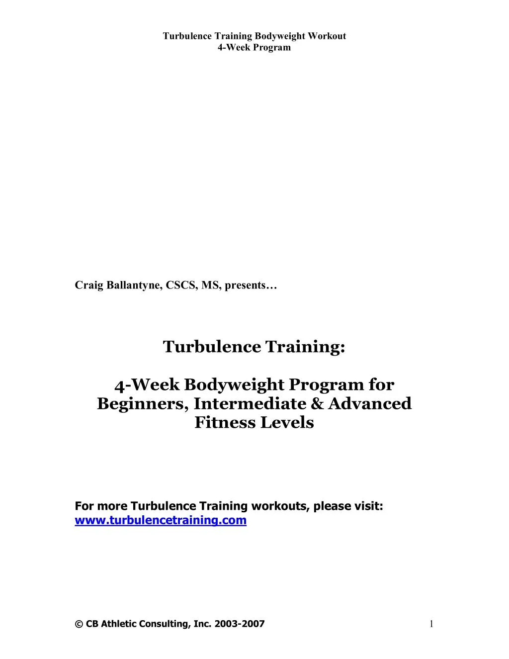 turbulence training bodyweight workout 4 week