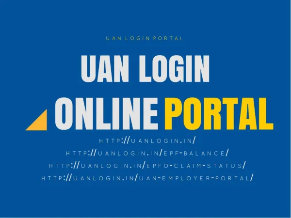 UAN Login UAN Member portal Login UAN passbook - UAN Login and EPFO login
