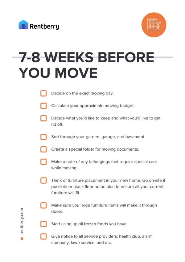 Moving checklist by Rentberry