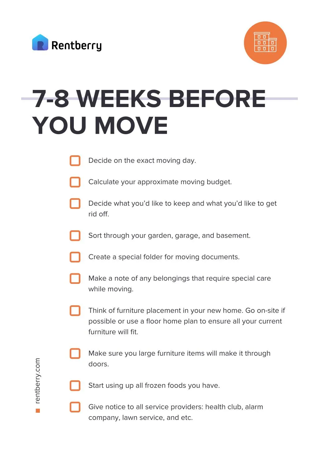 7 8 weeks before you move