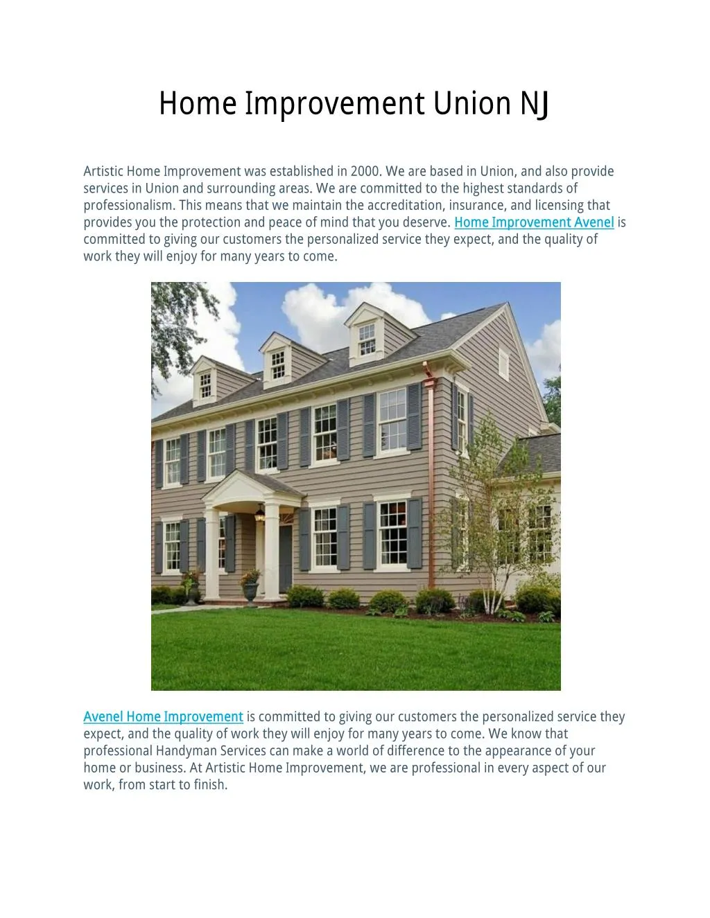 home improvement union nj